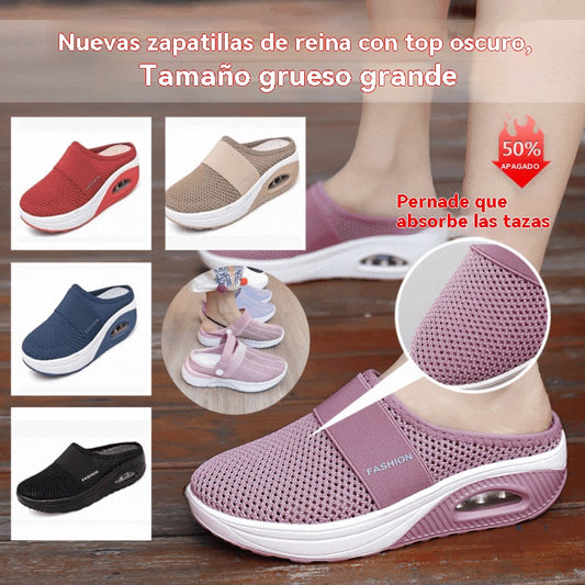 💥【35-43】2026 Zapatos de malla hueca con colchón de aire