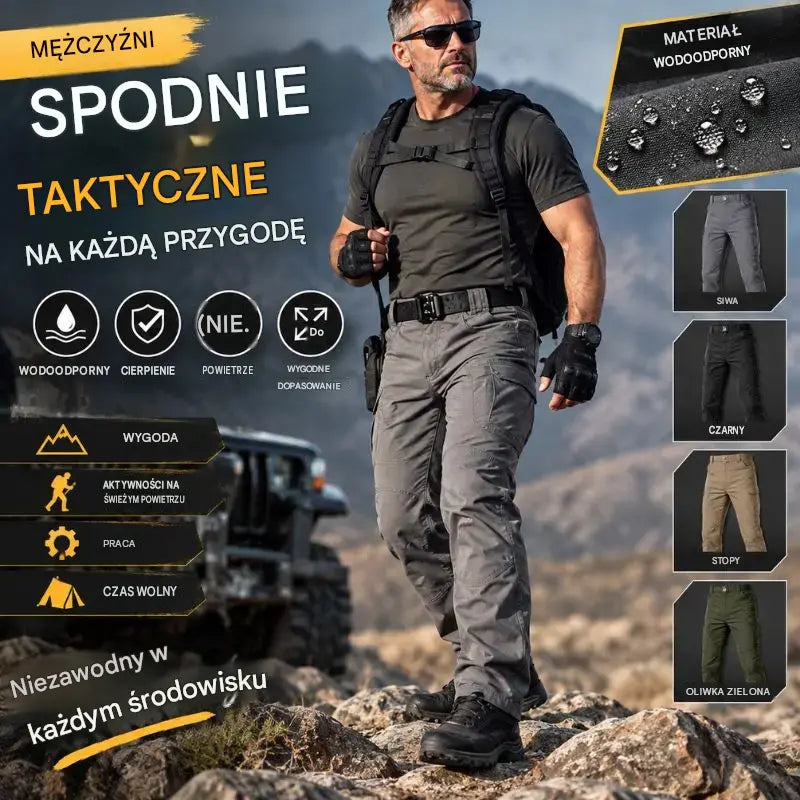 ⌛ OSTATNI DZIEŃ WYPRZEDAŻY – 50% TANIEJ!🔥 Męskie spodnie taktyczne w stylu militarnym – wiatroszczelne i termoizolacyjne