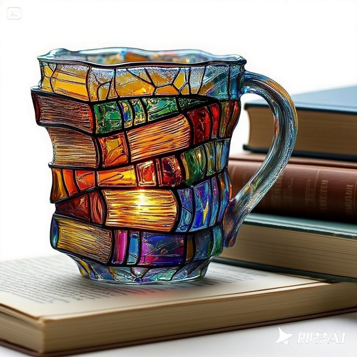 【50 % de descuento por tiempo limitado】📚 Taza de café pintada en 3D con forma de libro.