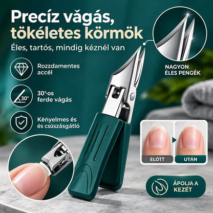 🔥【Újdonság, 50% kedvezmény】 Fröccsenésgátló körömvágó 25°-os szögben döntött éllel (3 darabos készlet)