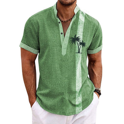 😎☀️【S-6XL】Nueva camisa casual transpirable estampada de algodón puro para hombre, nueva colección 2026