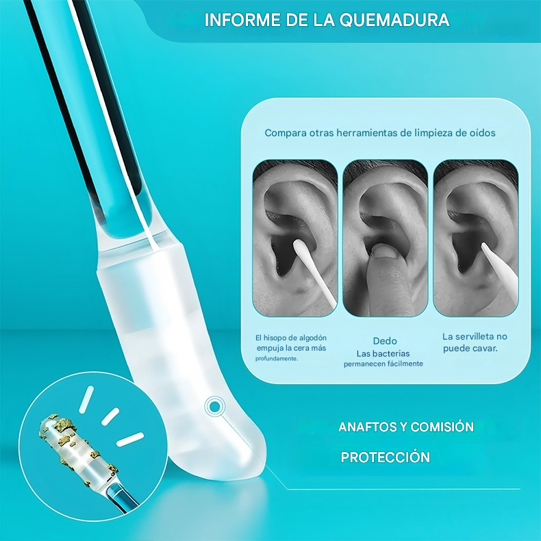 🔥50% de descuento🔥👂[Eliminación de cera extremadamente eficaz] Nuevo palito especial para la limpieza de oídos