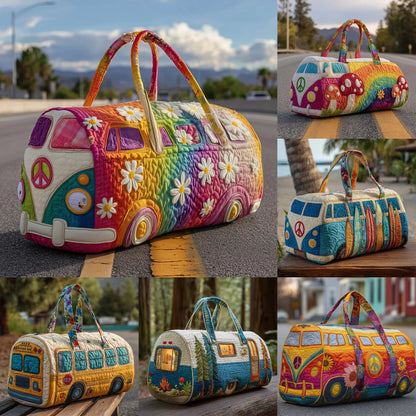 👜【(16x8x8) palců】Polstrovaná cestovní taška Hippie Van