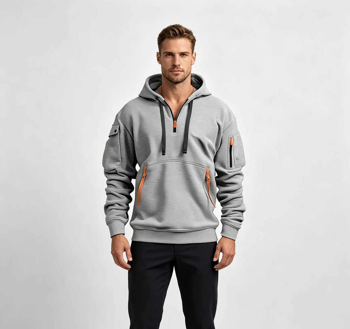 👕[Oferta por tiempo limitado: 47 % de descuento] Novedad para otoño/invierno [Tallas S-5XL] Sudadera con cremallera y multibolsillos para hombre – Envío gratuito