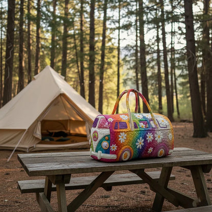 👜【(16x8x8) palců】Polstrovaná cestovní taška Hippie Van