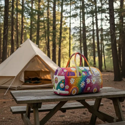 Bolsa de viaje acolchada Hippie Van