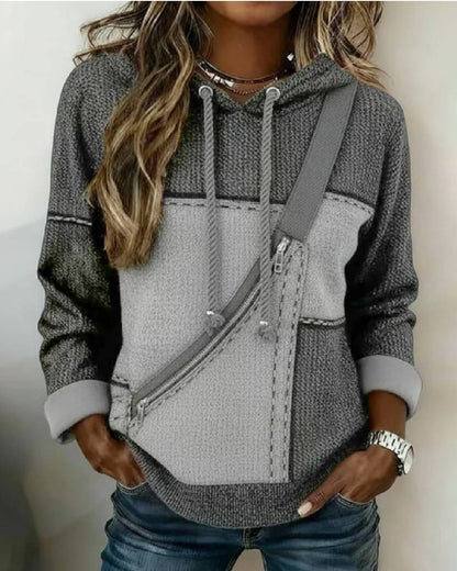 🎀🎀【S-5XL】Sudadera con capucha de manga larga estampada para mujer