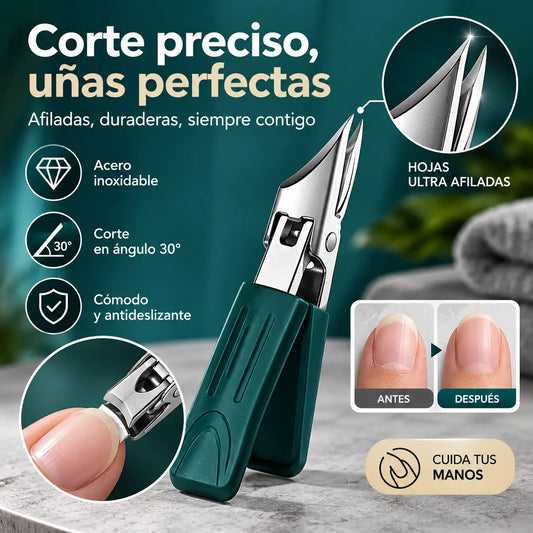 🔥【50%OFF】🔥 Cortaúñas antisalpicaduras con borde inclinado de 25° (juego de 3 piezas)