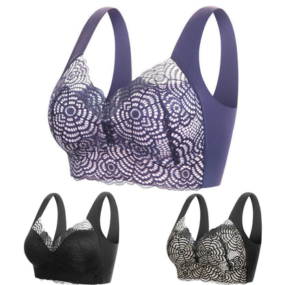 ✨【Paquete de 3】👙【40 kg-110 kg】Sujetador de encaje sexy súper grande 🔥49 % de descuento