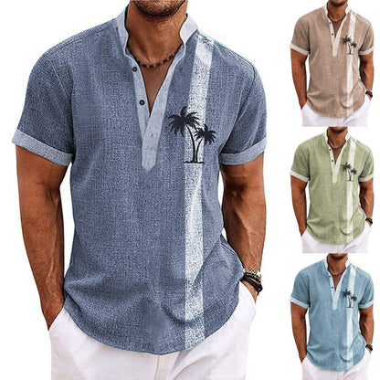 😎☀️【S-6XL】Nueva camisa casual transpirable estampada de algodón puro para hombre, nueva colección 2026