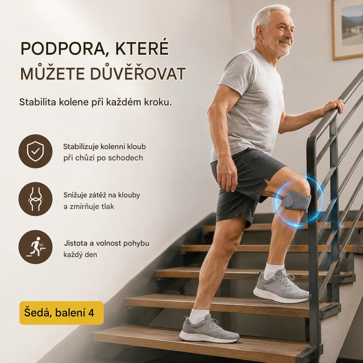 4 páry za pouhých 560 českých korun 🏃‍♀️ Sportovní ortézy na kolena 👉 Vaše kolena potřebují odpočinek. Tyto ortézy na kolena vám poskytnou dostatek času na odpočinek.