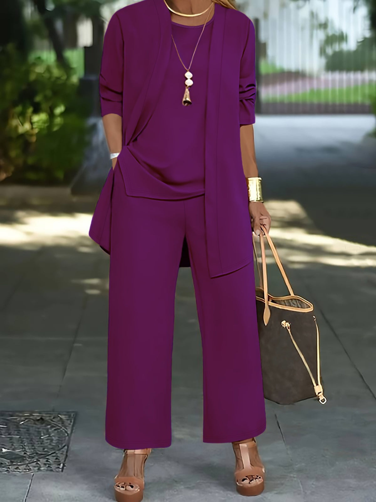 🧥【S-5XL】Elegantní dámská třídílná souprava s širokým střihem🍂