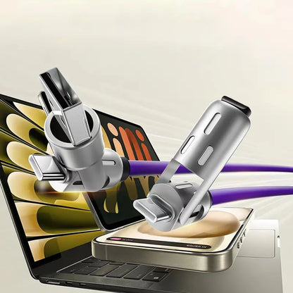 🌈 ¡Un Solo Cable, Más Comodidad! Cargador Multifunción con Luces RGB