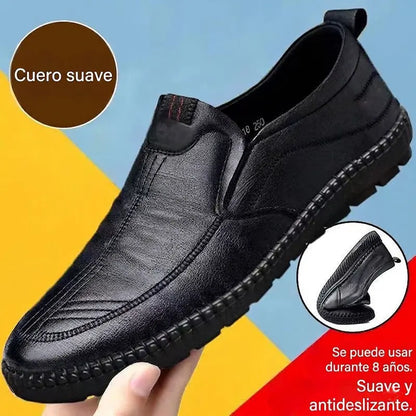 🔥【¡Oferta limitada al 50%!!】🔥[38–44]👞Zapatos de cuero suave para hombres mayores | Transpirables y cómodos | Caminata sin dolor todo el día