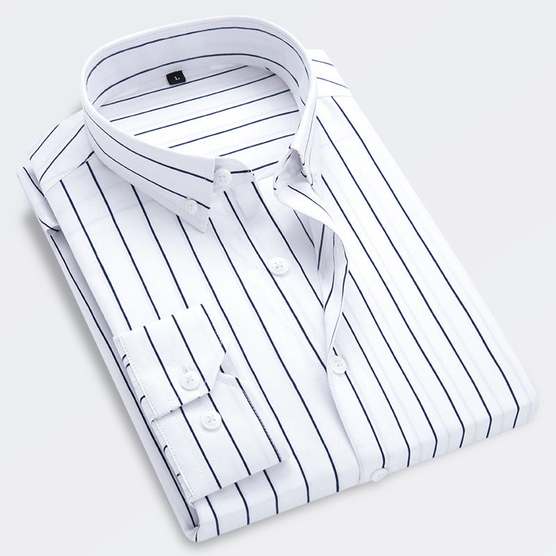 🔥👕【M-5XL】Camisa de negocios de rayas para hombre de manga larga 2026