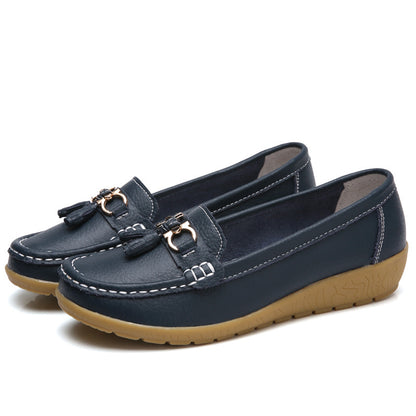【🔥30% de descuento】【Tallas 35-44】Nuevos zapatos casuales para mujer en cuero auténtico con estilo