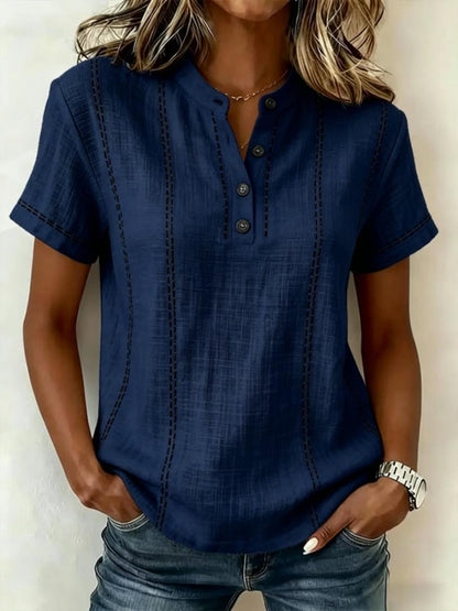 ⏳ ¡Oferta por tiempo limitado! ⏰【S-3XL】Nueva camisa casual de manga corta para mujer, de algodón y lino