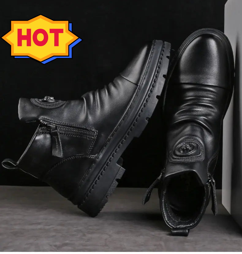 ⏳🔥Descuento del 20 %🔥Nuevos modelos de otoño e invierno 39-44【39-44】 nuevas botas de piel para hombre, piel de vacuno de alta calidad, hechas a mano.