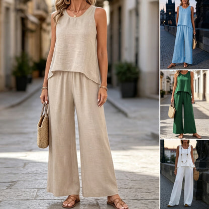 ✨ ¡Último día: 50 % de descuento! ✨【S-2XL】Conjunto casual de verano para mujer, cómodo y transpirable. Corte holgado y elegante.