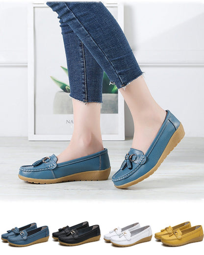 【🔥30% de descuento】【Tallas 35-44】Nuevos zapatos casuales para mujer en cuero auténtico con estilo