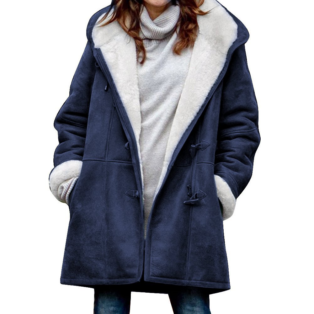 🐏🥼💖【Nueva colección de invierno 43% de descuento】2026 Abrigo de mujer elegante y cálido de ante con forro polar, S-5XL, abrigo de invierno/para el día a día