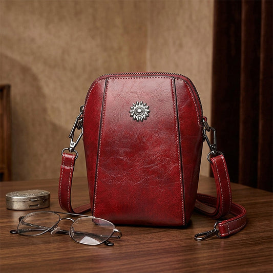🔥👜 [Oferta Flash] 💖 Nuevo Bolso Multifunción 2026: Mini Bandolera de Piel Genuina, Elegante y Compacta.