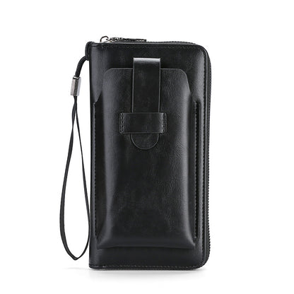 💼Cartera multifuncional para hombre de cuero genuino hecha a mano de nuevo estilo