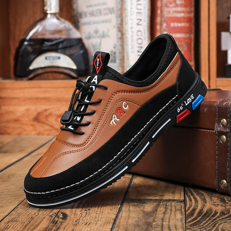 💯🔥【39-48】Los zapatos de negocios casuales para hombre están hechos de cuero impermeable y resistente a las manchas con una suela suave para un uso cómodo.