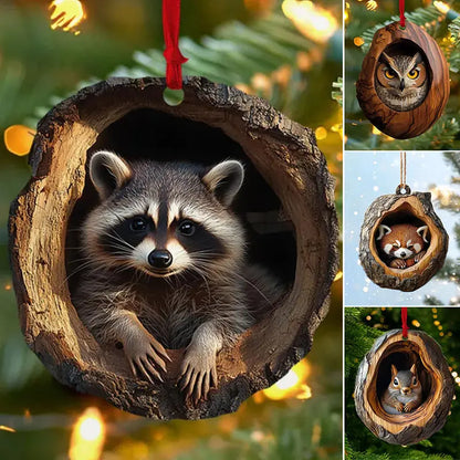 [Set de 10 piezas] 🎄 Adornos navideños con figuras de animales — Adornos colgantes de animales