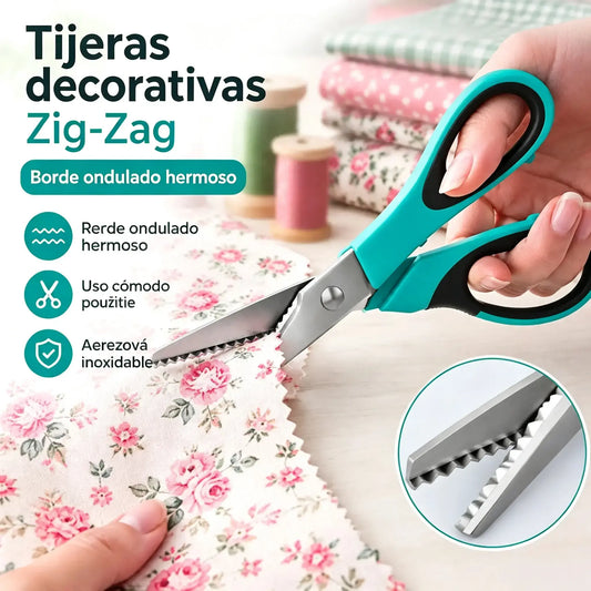 ✂️ Tijeras dentadas profesionales - Tijeras de tela afiladas y dentadas