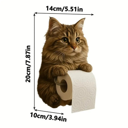 🐱【Oferta por tiempo limitado. Rebajas de fin de año.】Lindo porta rollo de papel higiénico con temática de gato