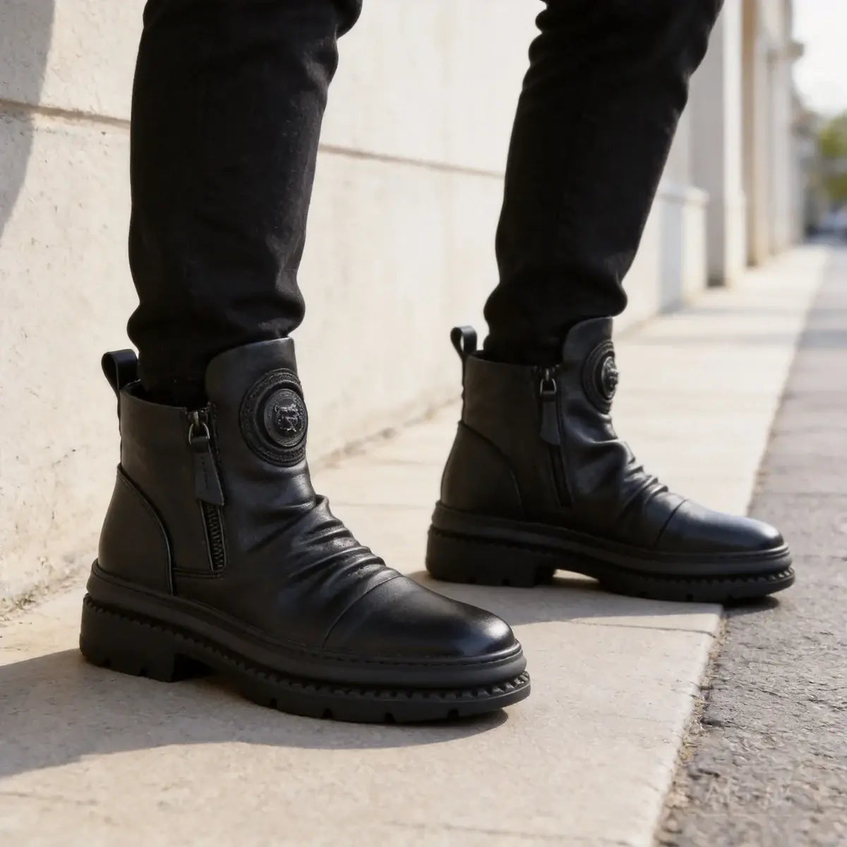 ⏳🔥Descuento del 20 %🔥Nuevos modelos de otoño e invierno 39-44【39-44】 nuevas botas de piel para hombre, piel de vacuno de alta calidad, hechas a mano.