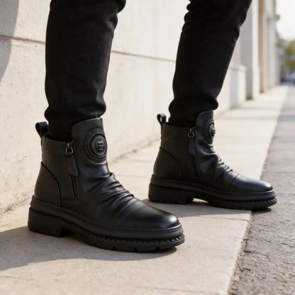⏳🔥Descuento del 20 %🔥Nuevos modelos de otoño e invierno 39-44【39-44】 nuevas botas de piel para hombre, piel de vacuno de alta calidad, hechas a mano.