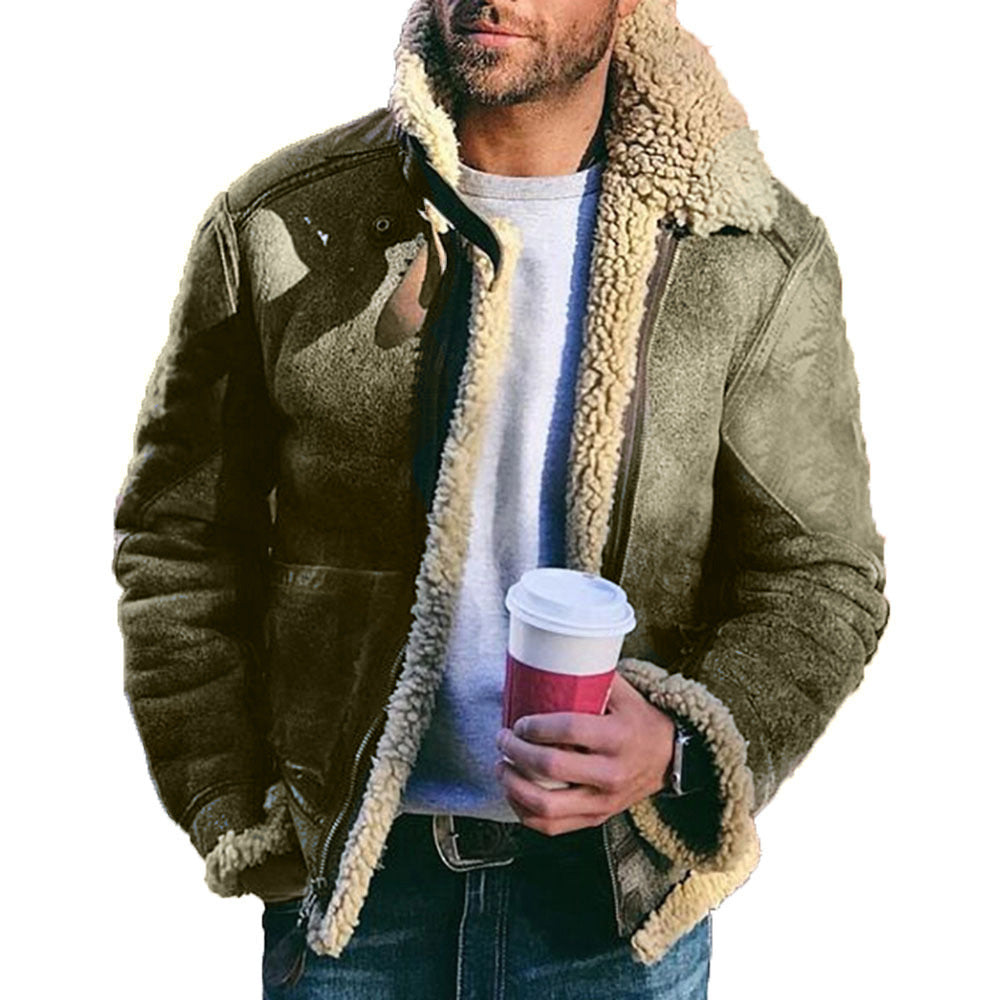 🔥🔥【M–5XL】Chaqueta de invierno retro y cálida para hombre: forro polar, diseño clásico.