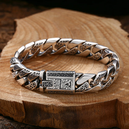 ✨【Pago contra entrega】Nueva pulsera para hombre de plata de ley 925 con diseño Tangcao