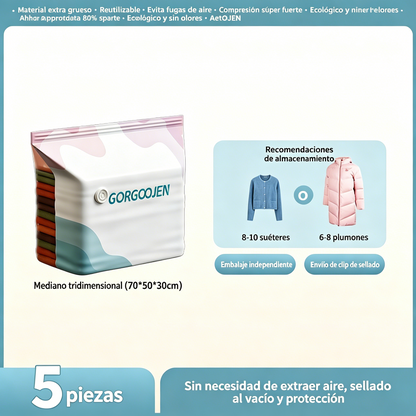 🧳 5 artículos por 27 euros 💨 Bolsa de almacenamiento al vacío grande y compresible: no requiere bomba, es a prueba de fugas e ideal para ahorrar espacio en maletas y en casa ✈️