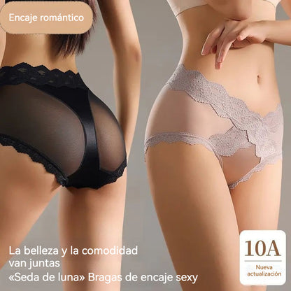 🔥【Compra 3 y llévate 3 gratis】🍑 Braguitas de encaje de talle alto que realzan las caderas: ¡consigue al instante un trasero con forma de melocotón! ✨