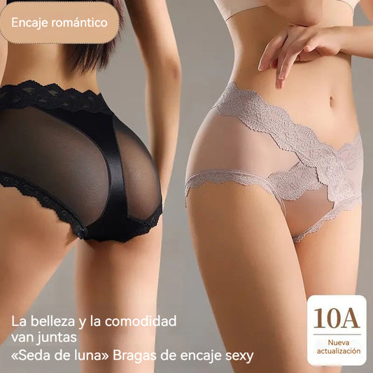 🔥【Compra 3 y llévate 3 gratis】🍑 Braguitas de encaje de talle alto que realzan las caderas: ¡consigue al instante un trasero con forma de melocotón! ✨