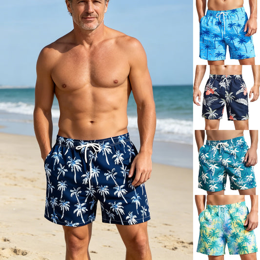 🌴【S-3XL】Pantalones cortos de playa estampados de secado rápido para hombre