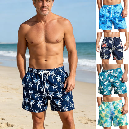🌴【S-3XL】Pantalones cortos de playa estampados de secado rápido para hombre