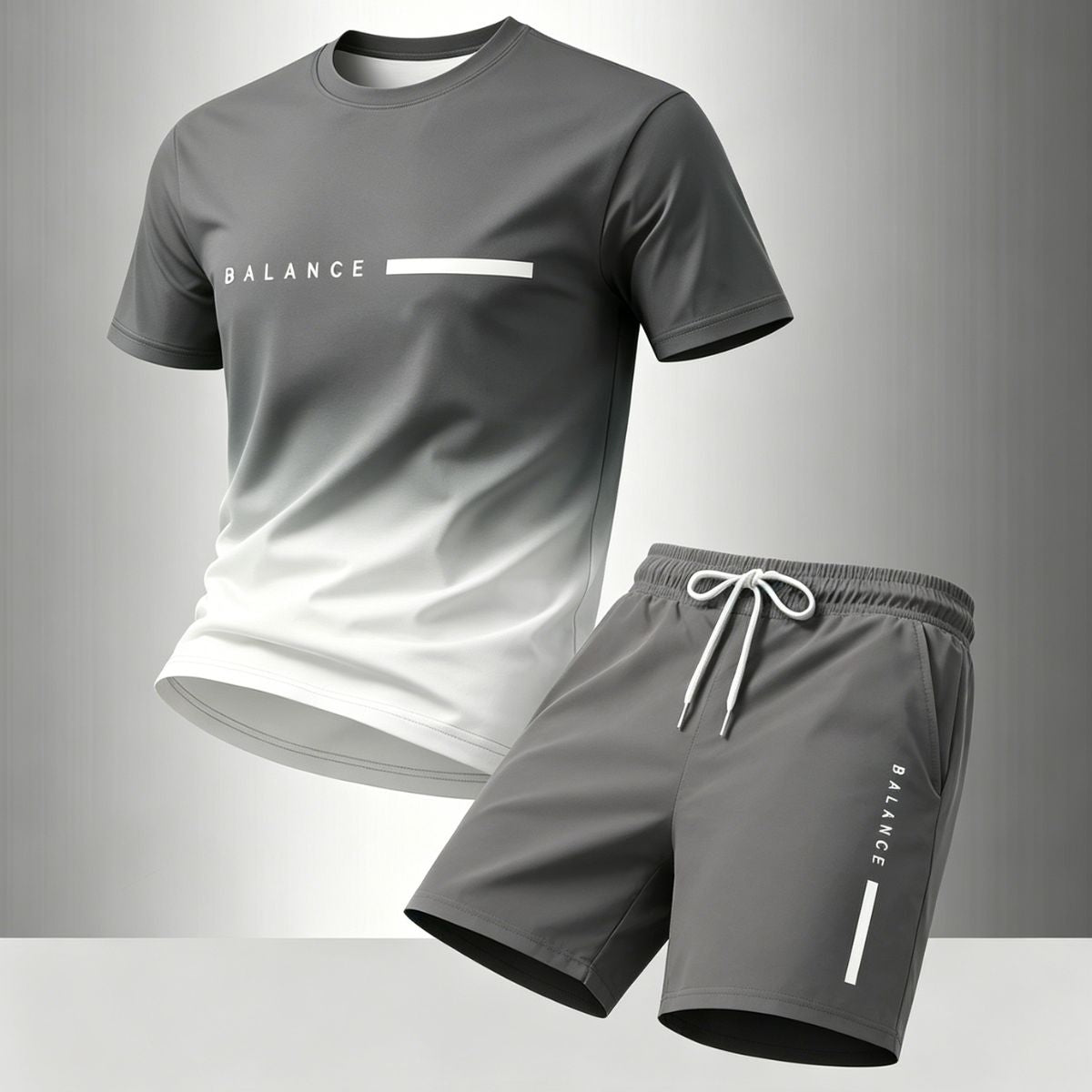✨【Pago contra entrega】Conjunto deportivo de verano de 2 piezas para hombre: cómoda camiseta de manga corta y pantalones cortos para el día a día y para estar en casa.