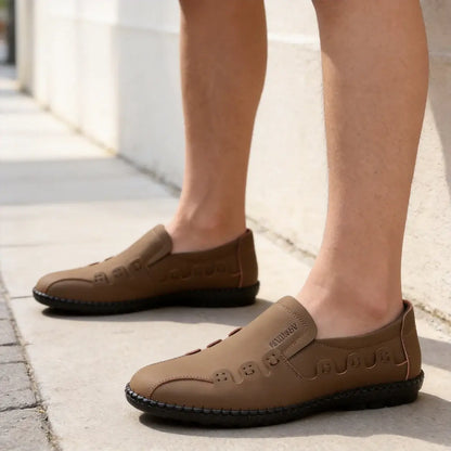 【38-44】Zapatos casuales de cuero genuino transpirables para hombre