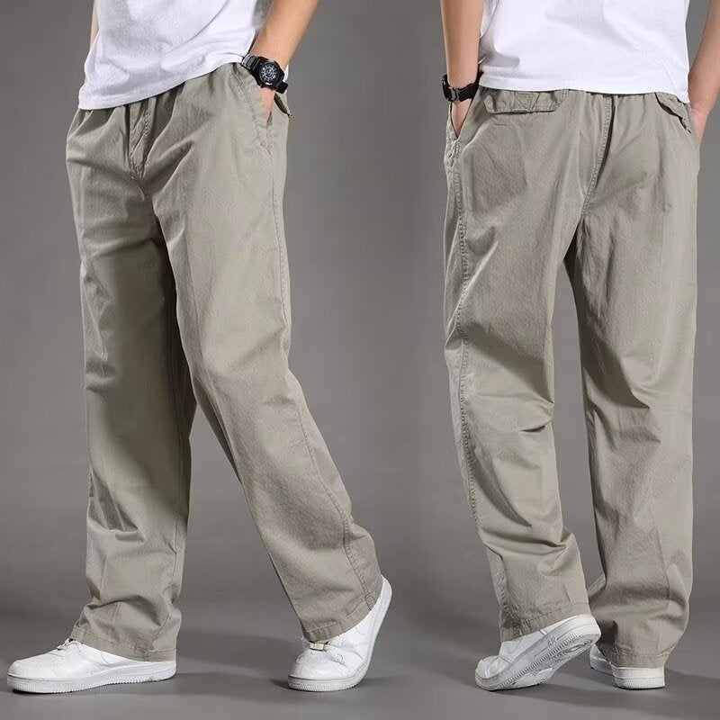 😎👖【Oferta especial🔥】Pantalones cargo casuales para hombre, tallas grandes - Holgados y cómodos