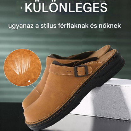 👞Fizetés utánvéttel✅【38-48】Valódi bőrből készült papucs, puha talp, nagyon kényelmes viselet ✅️unisex