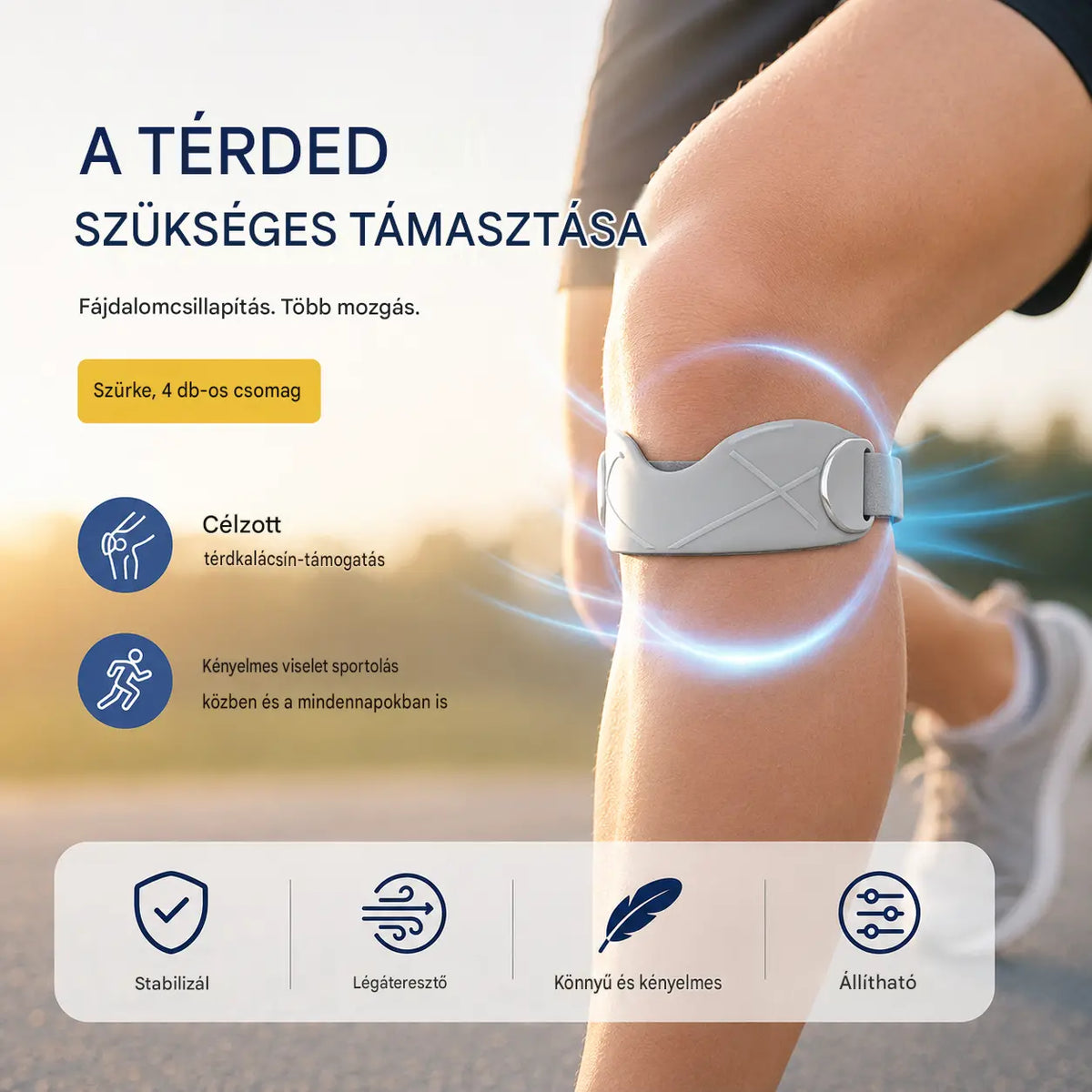 4 darab 8900 Ft🏃‍♀️ Sport térdrögzítő👉 A térdnek időre van szüksége. Ez a tapasz megadja neked.