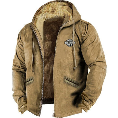 🔥💥【M-5XL】Chaqueta con capucha para hombre nueva 2026: gruesa y afelpada, resistente al frío y cálida