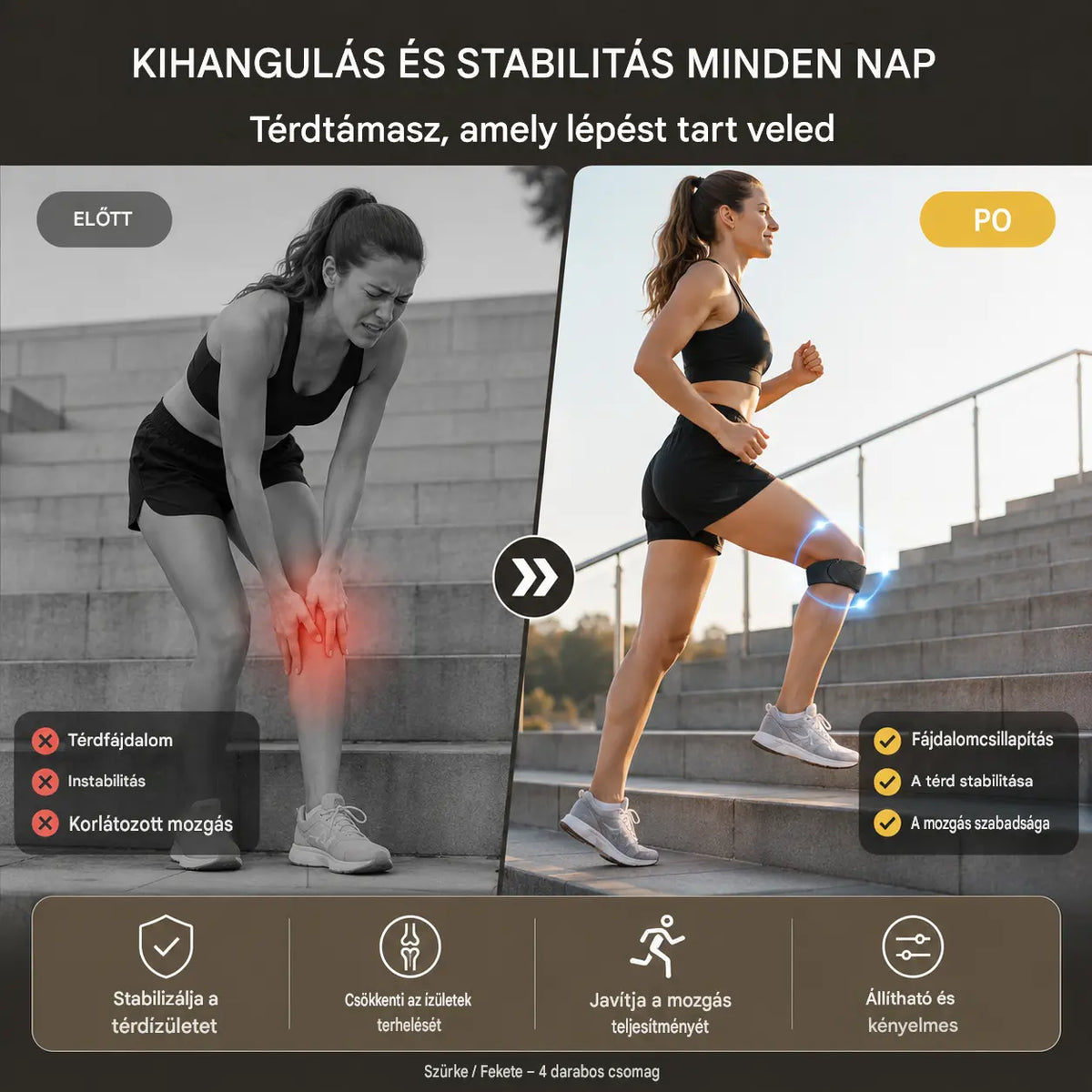4 darab 8900 Ft🏃‍♀️ Sport térdrögzítő👉 A térdnek időre van szüksége. Ez a tapasz megadja neked.