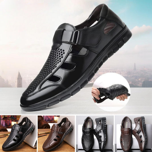 😎👞【39-44】🔥2026 Sandalias de cuero transpirables para hombre de verano