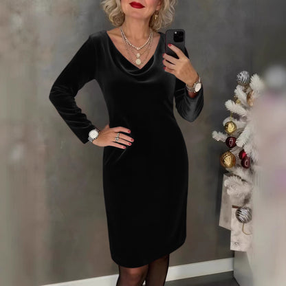 ✨ Vestido de terciopelo 2026 | Mangas largas | Estilo sexy y elegante ✨