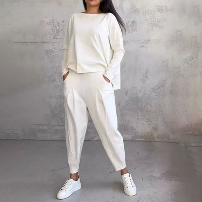 💖 Nueva promoción 50% de descuento, conjunto casual sencillo de algodón 2025 primavera-otoño, versátil para el día a día y el trabajo